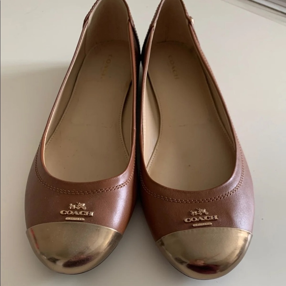 Coach Leather Flats NEW 8.5
